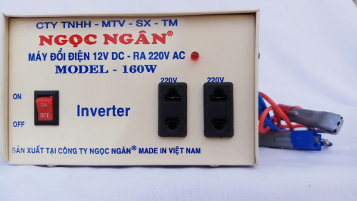 NGỌC NGÂN - MÁY ĐỔI ĐIỆN 12V DC - RA 220V AC - MODEL 160W