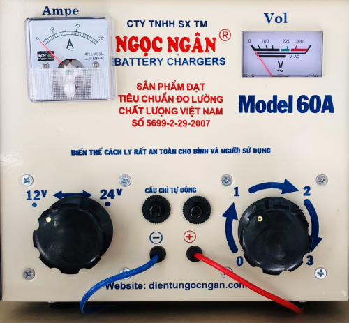 NGỌC NGÂN - BATTERY CHARGERS - MODEL 60A (12V  24V)